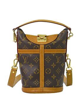 Louis Vuitton LV Duffle Monogram 2-Way Shoulder Bag Brown